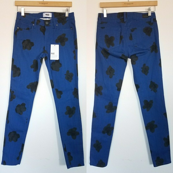 PAIGE Denim - PAIGE Verdugo Skinny Flora Print Jeans 28.